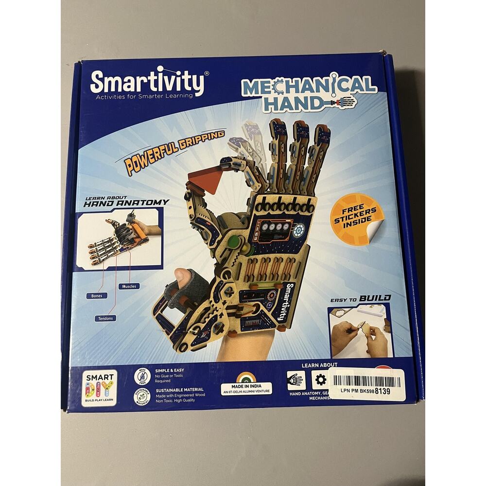 Smartivity‎ Mechanical Hand STEM STEAM Building Toy Kit Ages 8+ DIY Science